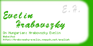 evelin hrabovszky business card